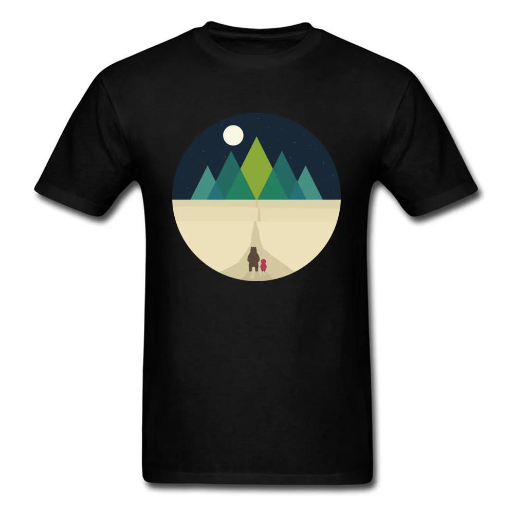 Длинный путь 2018 индивидуальный дизайн мужские футболки геометрические горы луна