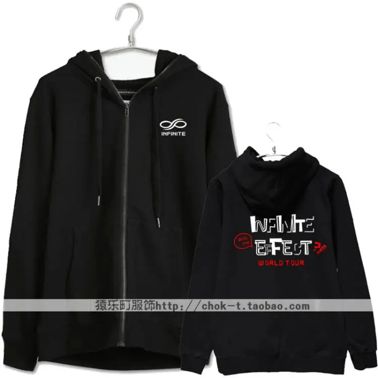 Толстовка с капюшоном и принтом kpop infinite effection для мужчин женщин осенне-зимняя