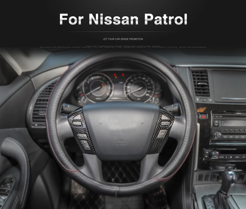 SHINEKA внутренние молдинги для nissan patrol y62 аксессуары 21 шт. набор украшений из углеродного волокна для Patrol Y62