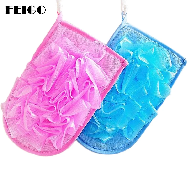 

FEIGO 1Pc Bath Ball/Bath Sponge/Bath Flower Head Body Shower Cleaning Skin Care Body Brush Spa Exfoliating Mitts Gloves Wash F01