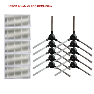 Боковая щетка 15 шт.лот * 10 + фильтр HEPA * 5 для роботов-пылесосов Panda X600 pet Kitfort KT504