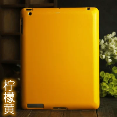 Для apple i pad 1 2 3 4 Мягкий чехол 9,7 дюймов сплошной цветной СИЛИКОН ТПУ противоударный чехол - Цвет: yellow