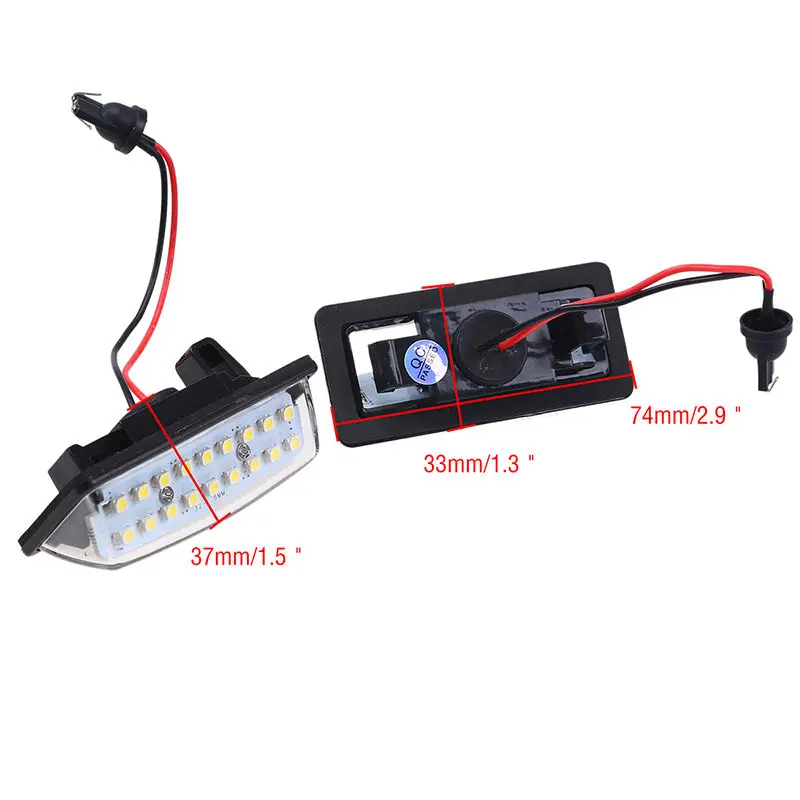 2 шт. ксеноновый белый 18SMD светодиодный светильник номерного знака Лампы для Nissan