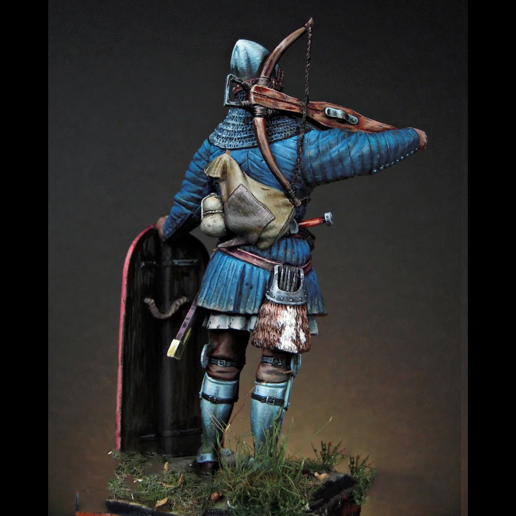 1/24 масштаб смолы фигурка французский crossbowman|Наборы для сборки моделей| |