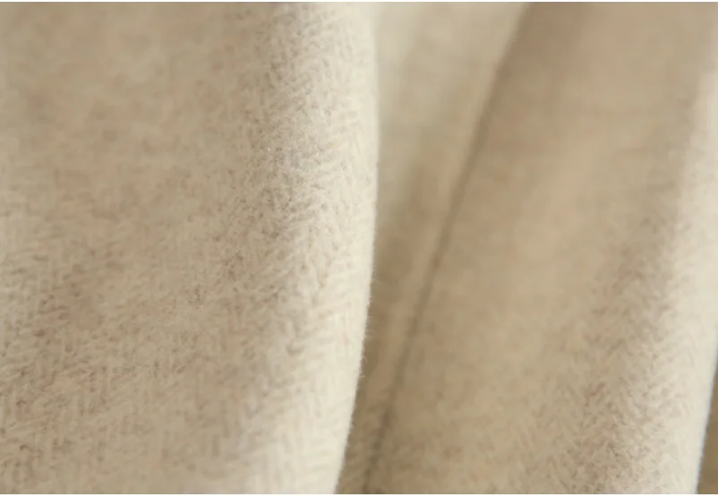 Woolen Overcoat Short Wool Jacket Women Fashion Autumn Winter Slim Herringbone Short Coat