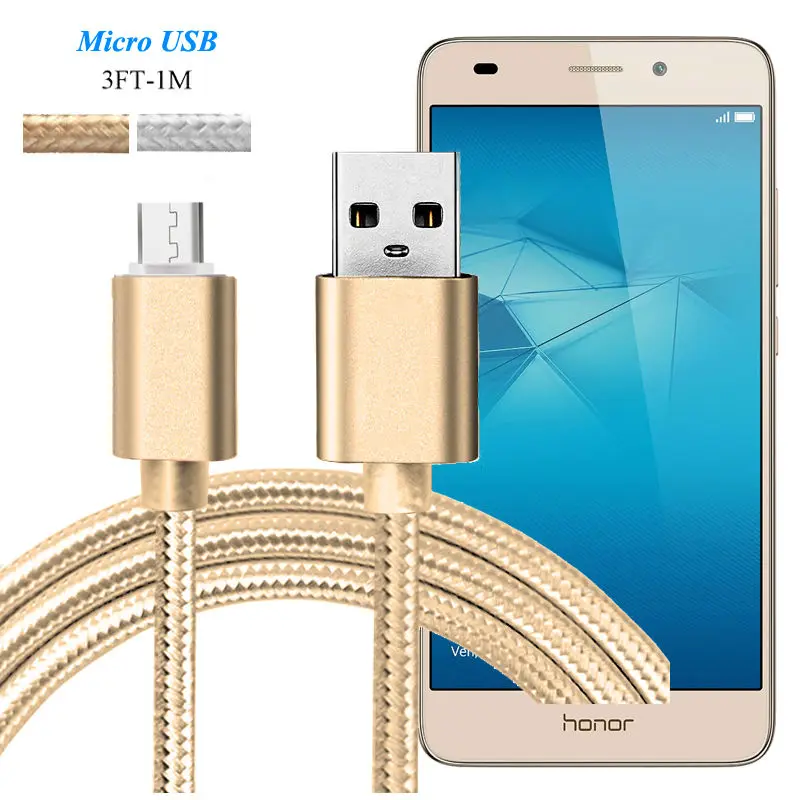 Micro USB кабель для синхронизации и быстрой зарядки Huawei G Play Mini Honor 4c Pro 6X 5X 5C 4A P8 Lite Y5II Y6