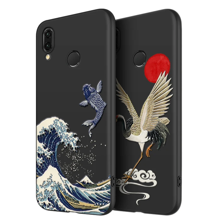 Большой чехол для телефона с тиснением Huawei NOVA 3E 3i 3 P20LITE объемным гигантским