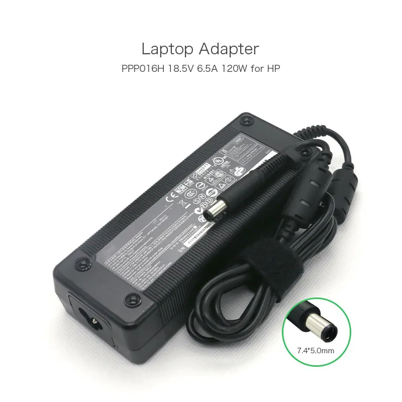 

Фирменная Новинка 18,5 V 6.5A 120 Вт 7,4*5,0 мм Питание для HP PPP016L-E PA-1121-42HQ PPP016C PPP016H 537336-001 аккумулятор большой емкости компьютер AC Зарядное устройство