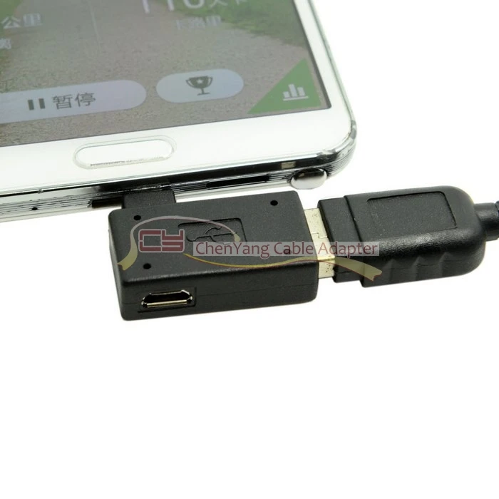 1 шт./лот 90 градусов левый Угловой Micro USB 2 0 хост адаптер OTG с питанием для Galaxy S3 S4 S5