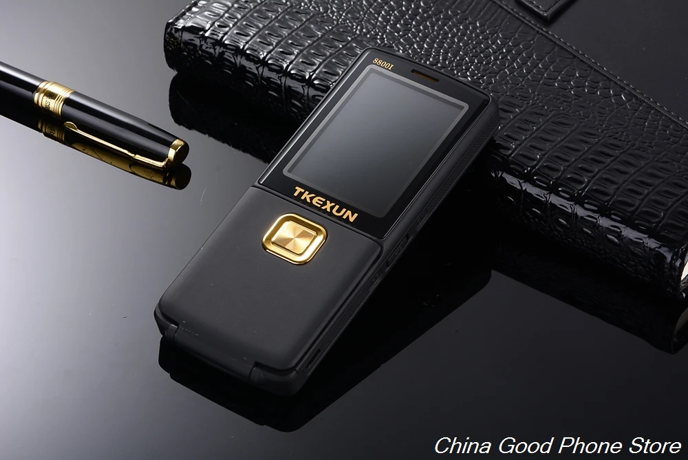 TKEXUN 8800i волшебный голос флип металлический корпус мобильный телефон Две сим-карты двойной фонарик SOS один ключ циферблат мобильного телефона