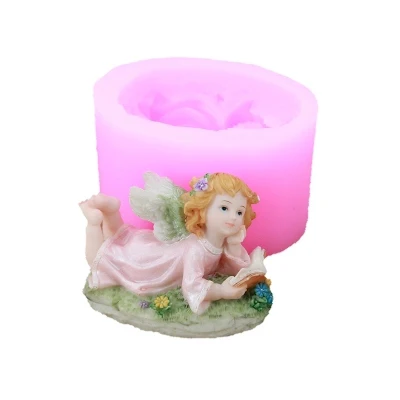 

Flower Fairy Silicone Mold Chocolate Fondant Aroma Sugar Carving Candle Mould Resin Clay Angel Baby Girl Soap DIY Candle Making