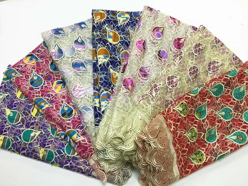 5 ярдов/шт самые популярные фиолетовые французские кружевные ткани с каплями