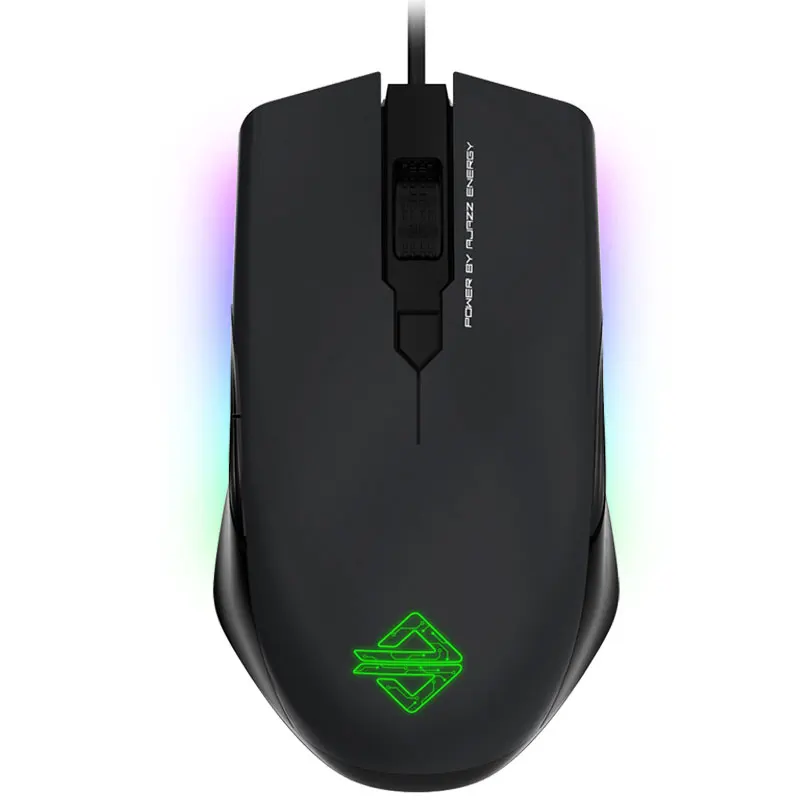 Black Ajazz AJ903 игровая мышь USB Проводная мышь 16000 dpi RGB Освещение мыши 32 бит 50 г ускорение настраиваемая Макросъемка программируемая мышь - Цвет: Black