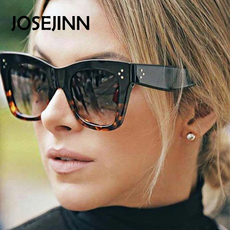 Новинка 2019 модные квадратные солнцезащитные очки для женщин кошачий глаз