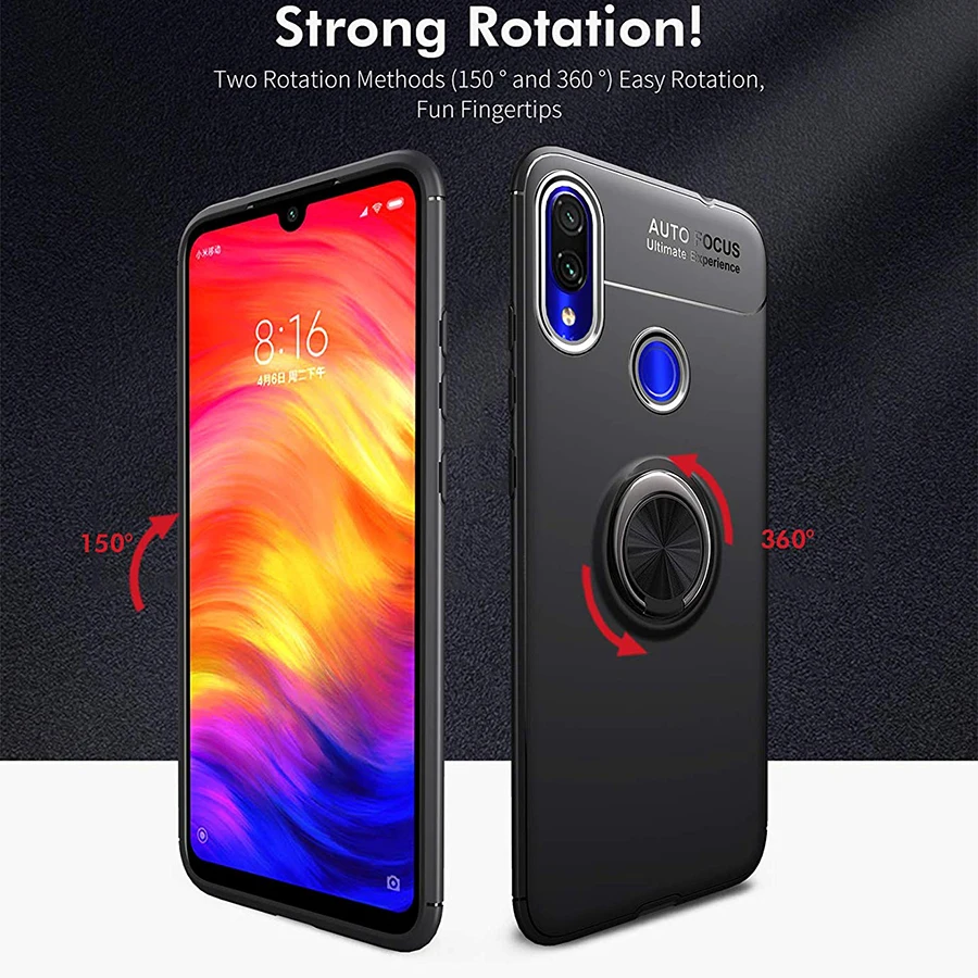 VALAM автомобильный чехол-подставка с кольцом на палец для Xiaomi Redmi Note 7 6 Pro Mi 9 8 SE lite
