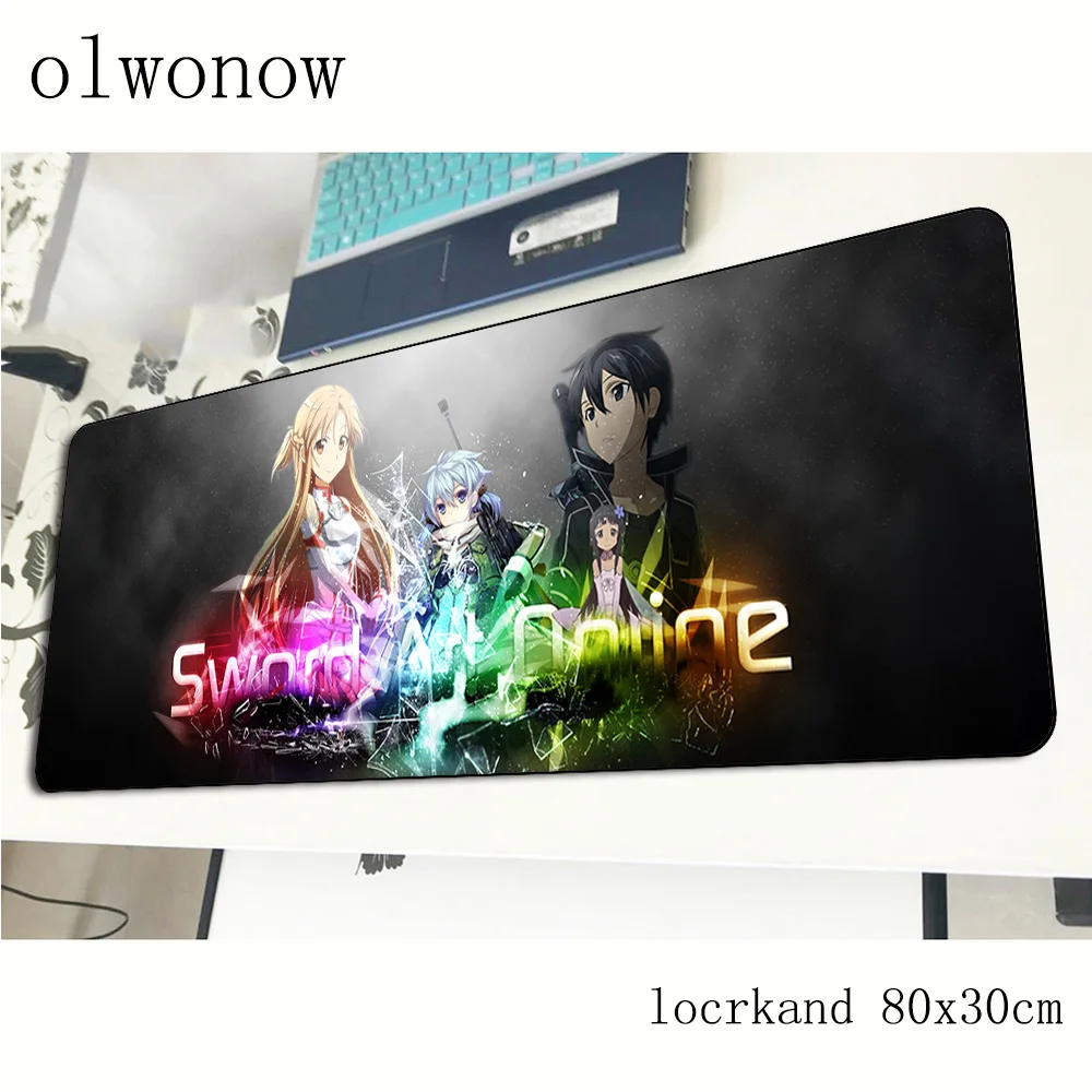 Игровой коврик для мыши Sword Art Online геймер Новое поступление 800x300x3 мм игровой аниме