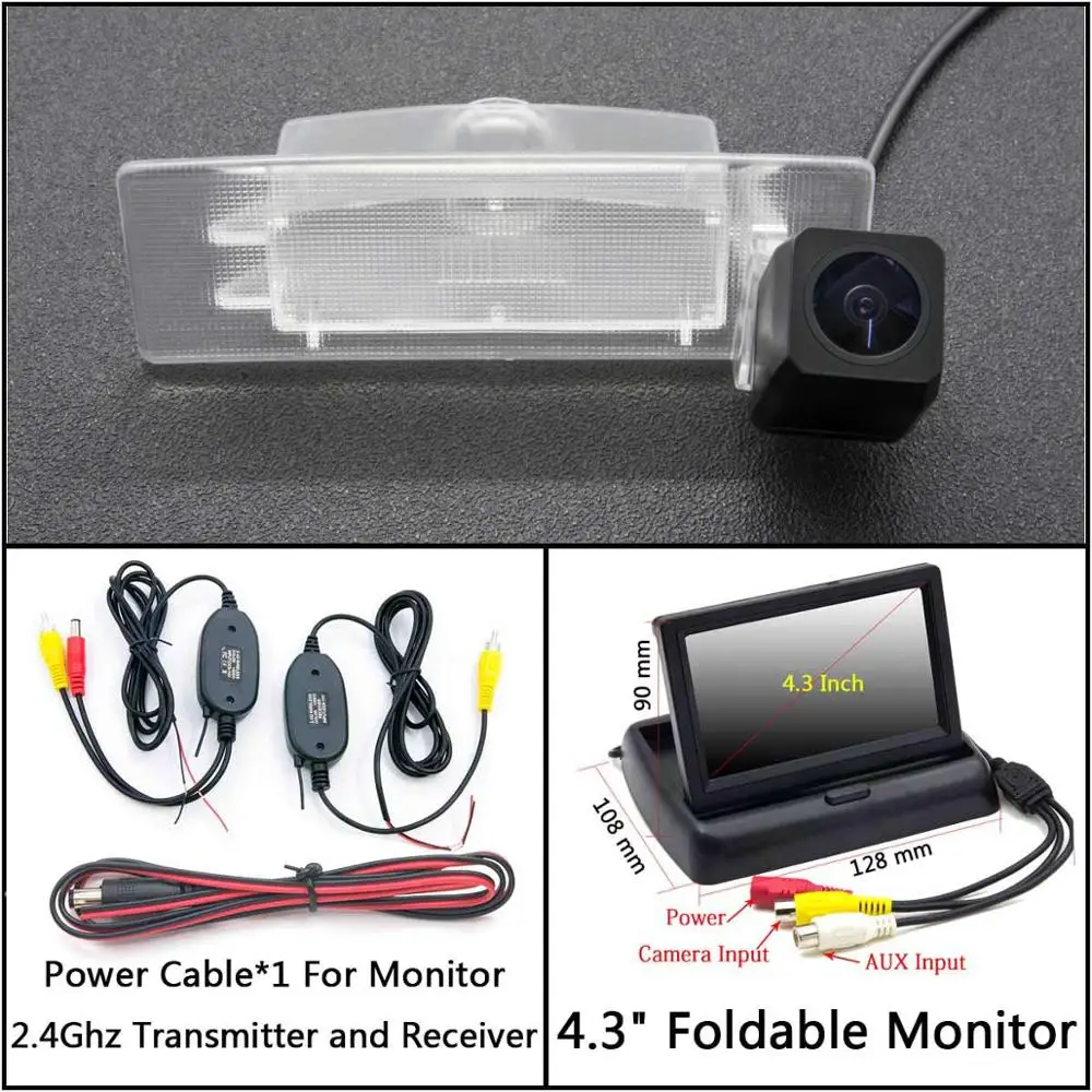 C Wireless 4.3inch F Full HD резервная камера заднего вида для Kia Sportage 4 QL KX5 Автостоянка ЖК-зеркало монитор камера заднего вида - Название цвета: C Wireless 4.3inch F
