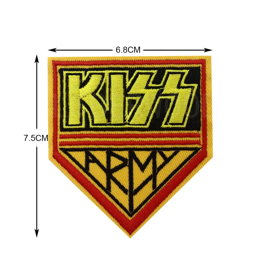 Наклейка с надписью KISS BAND ROCK ROLL|Заплатки| |