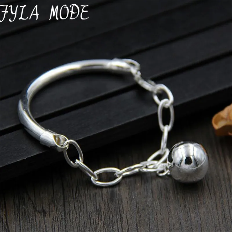 Женский серебряный браслет с шармами 12 мм ширина 4 мм|bracelets & bangles|bracelet fashionbracelet style |