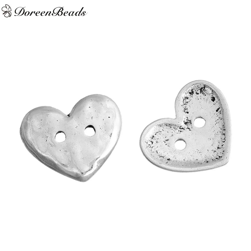 DoreenBeads металлические кнопки из цинкового сплава серебристого цвета с 2
