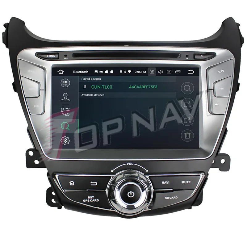 Автомобильный медиацентр Topnavi 8 дюймов Android 9 0 GPS навигация для Hyundai Elantra 2014 2015