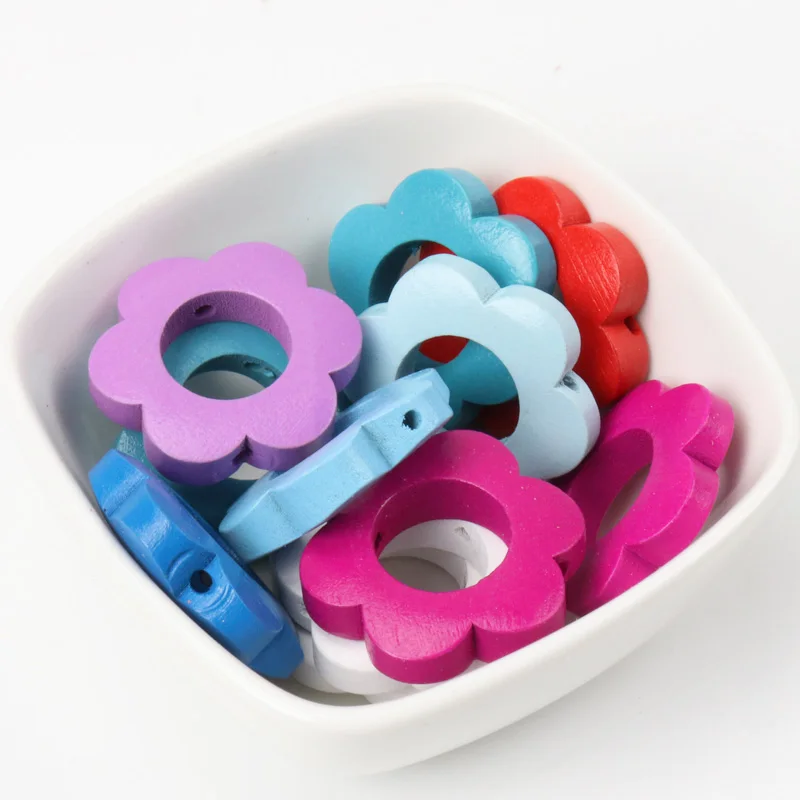 Mixed Garland Pattern Wooden Spacer Beads For Jewelry making DIY 26mm 10pcs | Украшения и аксессуары