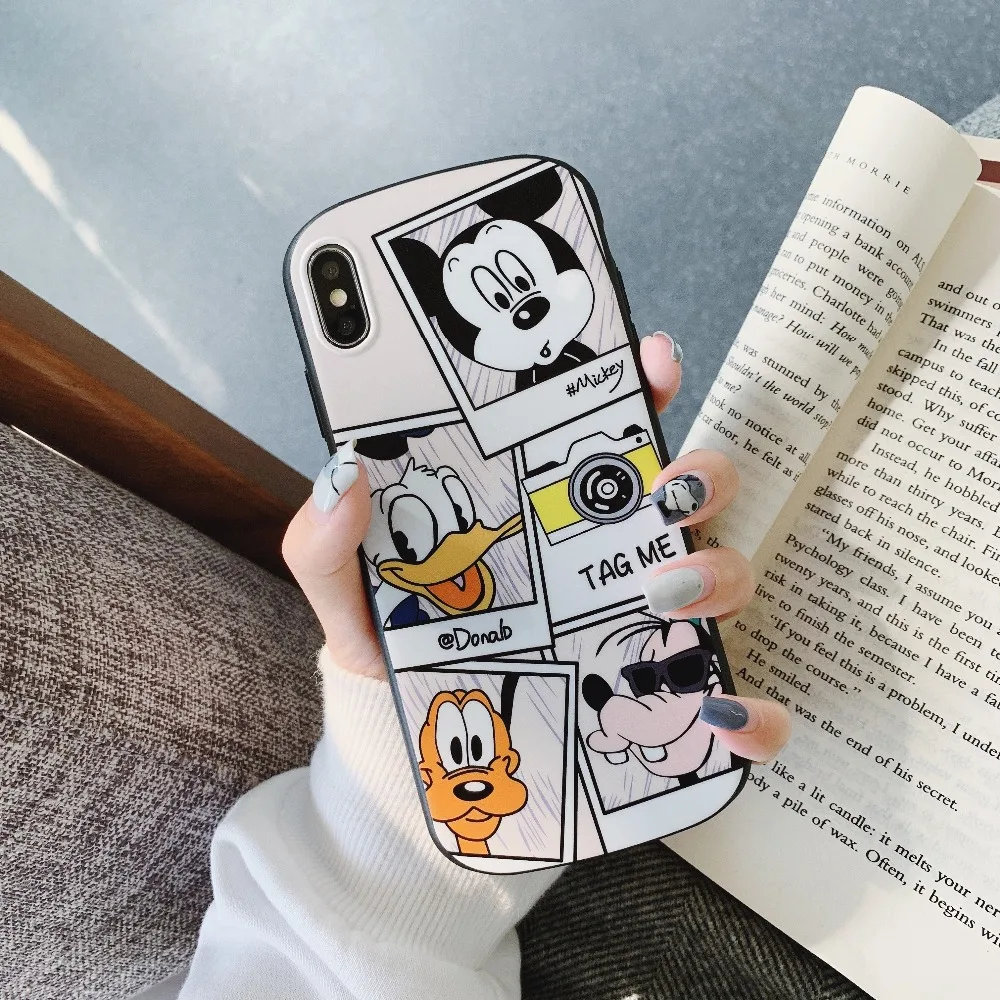 ORYKSZ роскошный мягкий чехол для телефона с рисунком Микки Дональда Дака iPhone X 6 6s 7 8