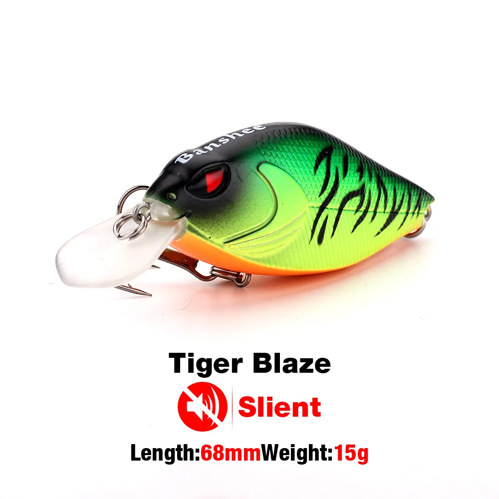 Tiger Blaze228 Banshee 7 см 15/17. 5 г кренкбейты жесткая приманка для рыбалки кривошипно-басовый воблер погремушка звук Воблер для щуки плавающая искусственная приманка - Цвет: Tiger Blaze228