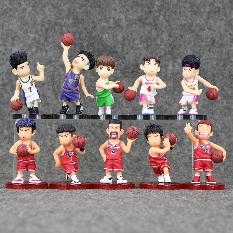 5 шт./лот SLAM DUNK Shohoku баскетбольный плеер Аниме фигурки Куклы ханамичи сакуроги