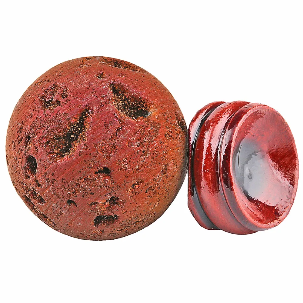 

TUMBEELLUWA Natural Druzy Agate Geode Titanium Coated Reiki Healing Crystal Quartz Ball Sphere Figurines with Wood Stand