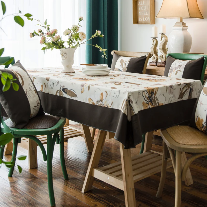 Скатерть с цветами для завтрака прямоугольная квадратная скатерть дома кухни