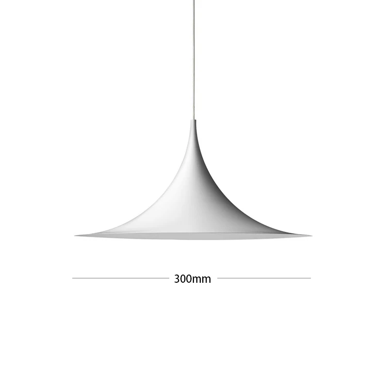 Streamlined Horn Hanging Lamp Designer of Minimalist Danish Hanging Lamp Restaurant Modern Bar Soft Lustres Pendentes Lighting - Цвет корпуса: white  30cm