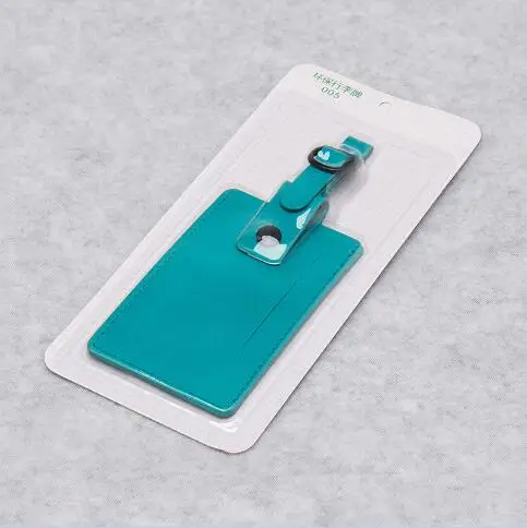 sky blue Zongshu синий защелкивающийся лоскут pu кожаная дорожная багажная сумка бирка Имя адрес телефон этикетка держатель багажная бирка с путешествия - Цвет: sky blue