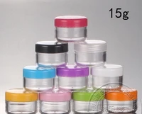 wholesale15g cream jarsempty cosmetic containersmall plastic boxmini ps canistersample makeup sub bottlingfree shipping