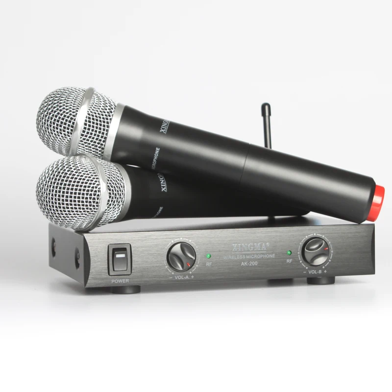 Xingma AK 200 два канала беспроводной микрофон|wireless microphone|microphone microphonemicrophone wireless |