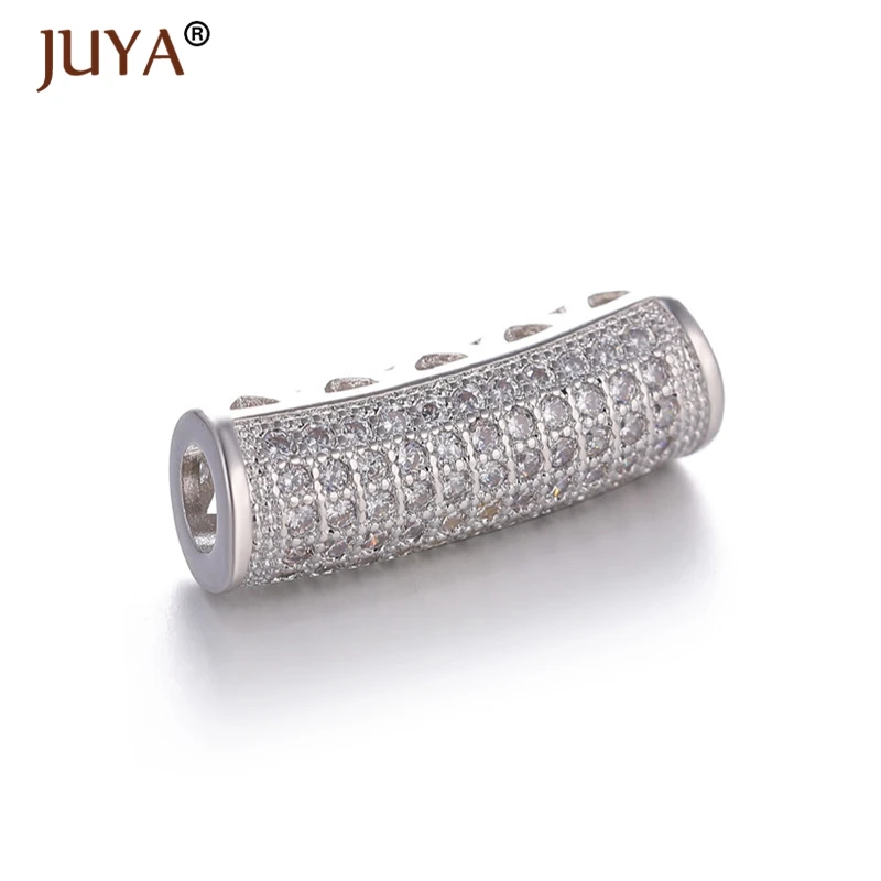 JUYA Роскошные модные медные пробки Бусины микро проложить CZ Стразы 3 цвета