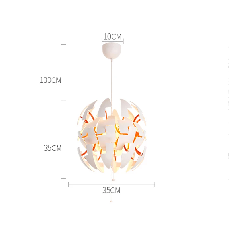 

Nordic Creative Foyer Deformable Ball Metal E27 Bulb Pendant Light Minimalism Chrome Technological Suspension Lamp Lighting P675