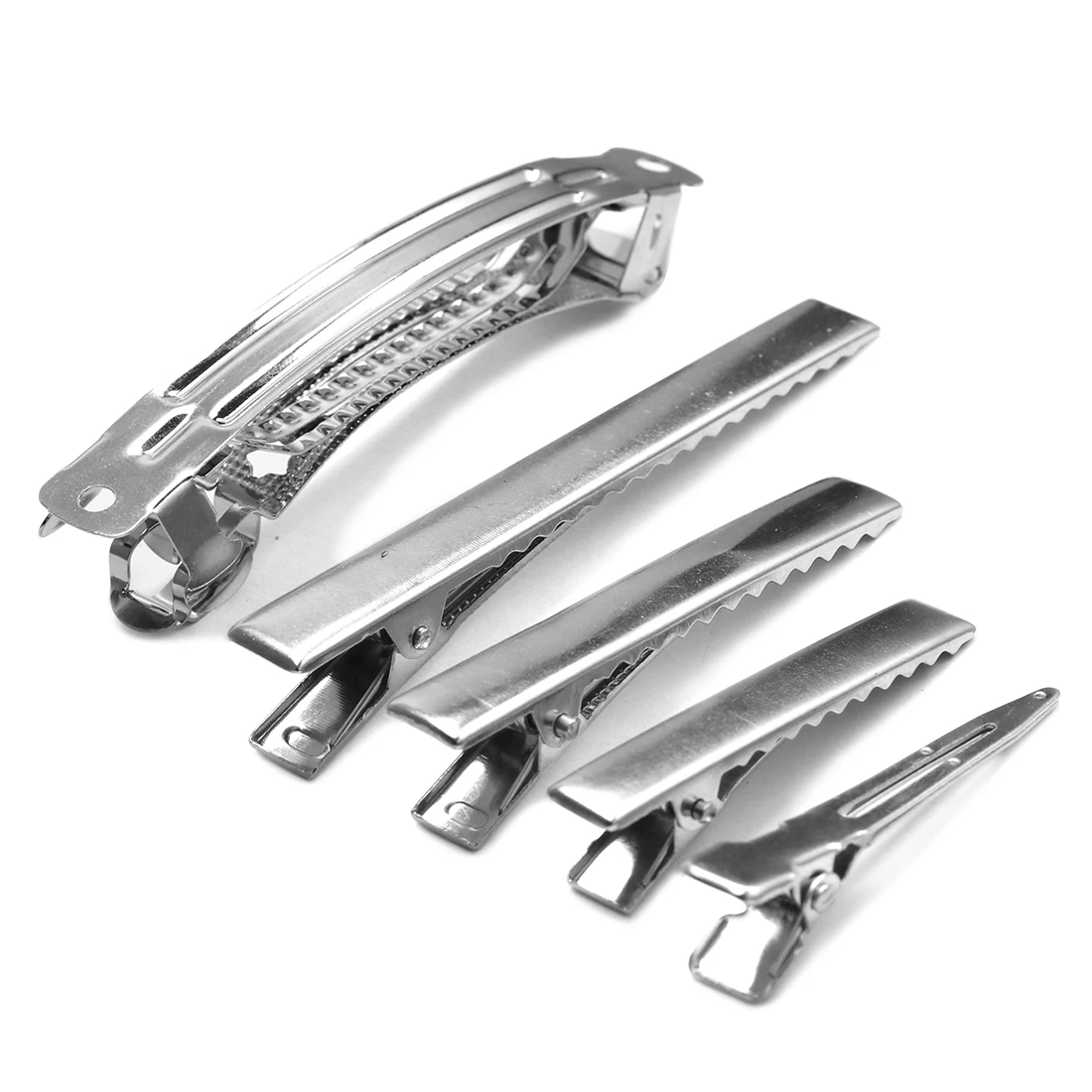 30pcs/pack 1.8&quot/2.2&quot/3&quot Metal Single Prong Alligator Hair Clip Barrette Crocodile for Bows DIY | Аксессуары для одежды