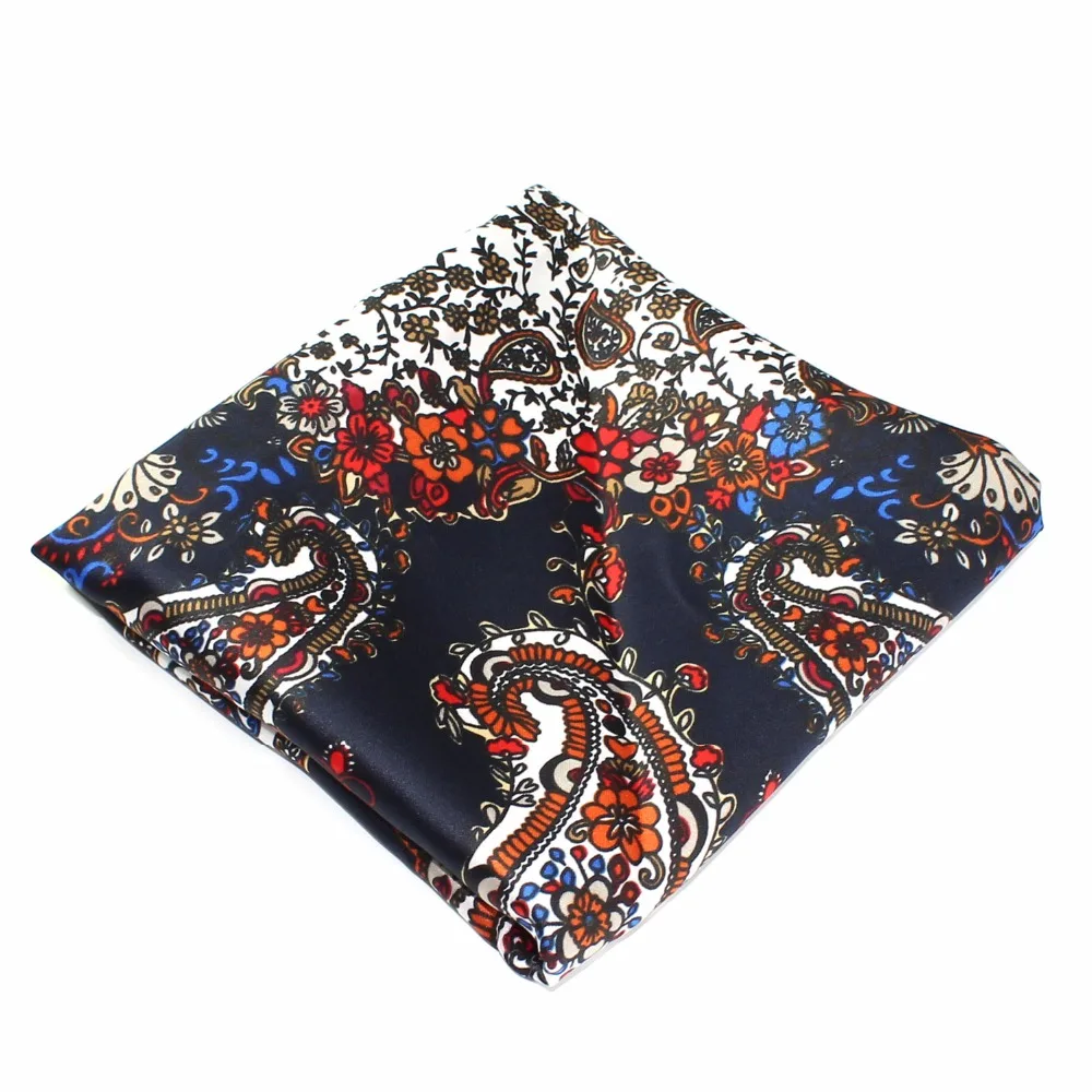 

Paisley Bandana Men Floral Square Silk Scarf Satin Black Scarves For Women Printed Pastel Winter Ladies Decorative 60cm x 60cm