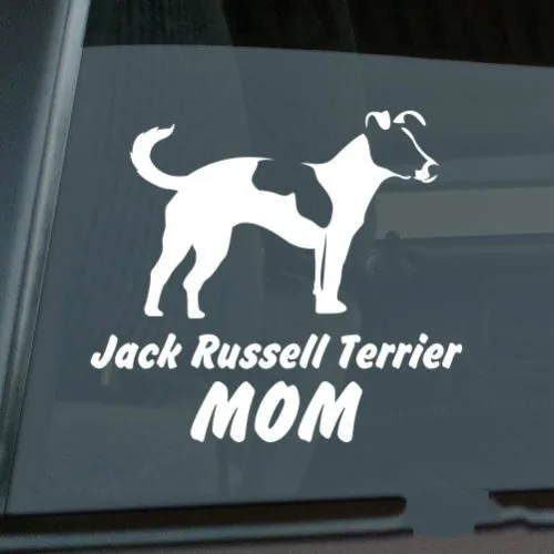 Стикер мама Джек руссель терьер s высечка виниловая наклейка на окно профиль jrt