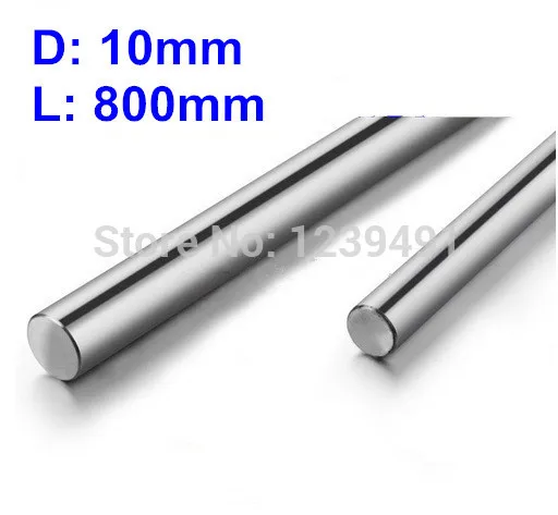 2pcs dia 10mm - L800mm Linear Rail Round Rod Shaft Linear Motion Shaft