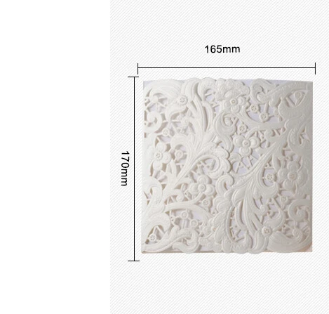 Personalized Elegant Floral Cut Wedding Invitation card white color | Дом и сад