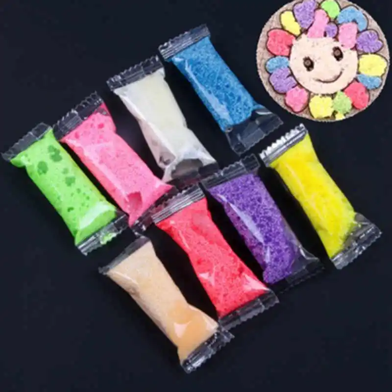 Новые 8 шт. 5g Снег Грязь пушистый Floam Slime DIY головоломки шарик игрушка светильник
