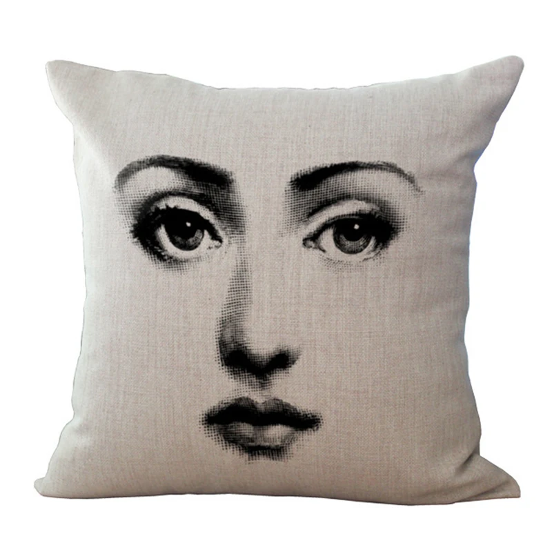 Винтаж rosenthal Piero fornasetti Подушка Чехол Красота уход за кожей лица с принтом хлопковая льняная подушка покрытие автомобиля офис диван-Подушка Чехол домашнего декора