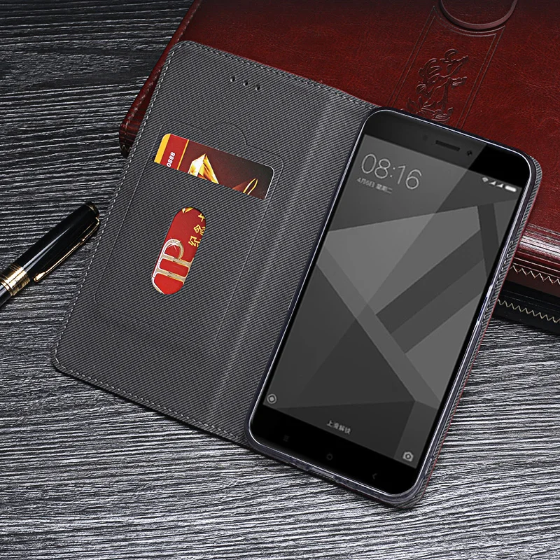 ITien прочный деловой кожаный защитный чехол-книжка для Xiaomi Redmi 4X Note 4 TPU силиконовый