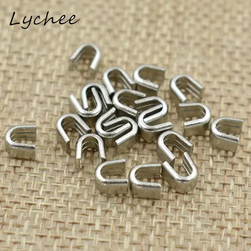 Silver Color Lychee 20 шт. 8# серебристый черный цвет медь молния Топ металлический стопор DIY ручной работы Швейные Молнии конец аксессуары - Цвет: Silver Color
