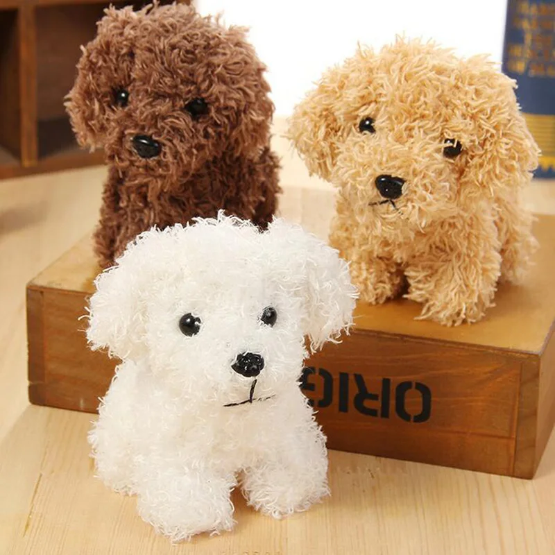 10CM height 3Colors Teddy Dog Plush Toys Kid's Gift Plush Stuffed Dog toys key chain Decor Collection Dog Plush dolls