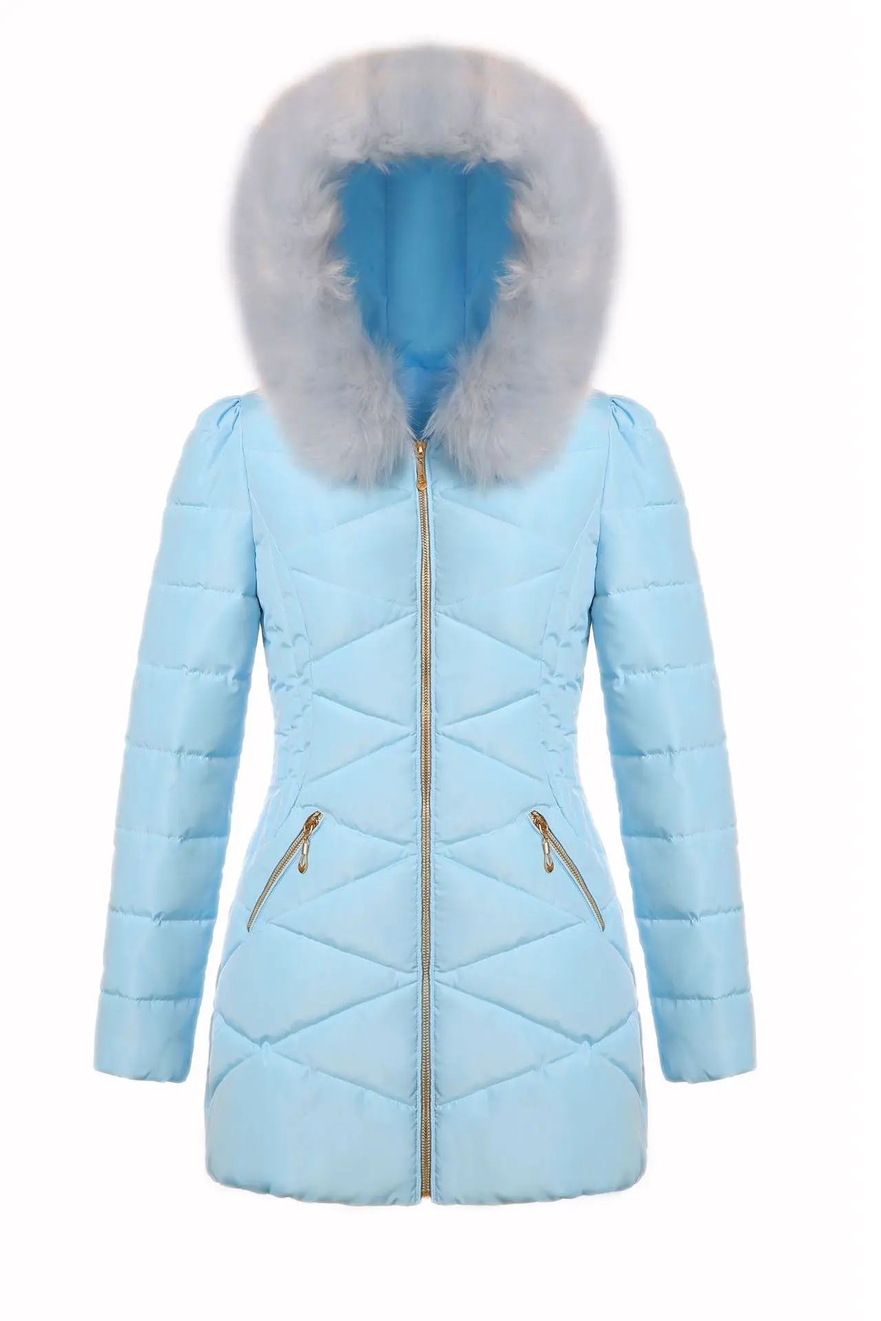 Женская популярная новинка 2018 настоящий пуховик куртка зимняя женская средней