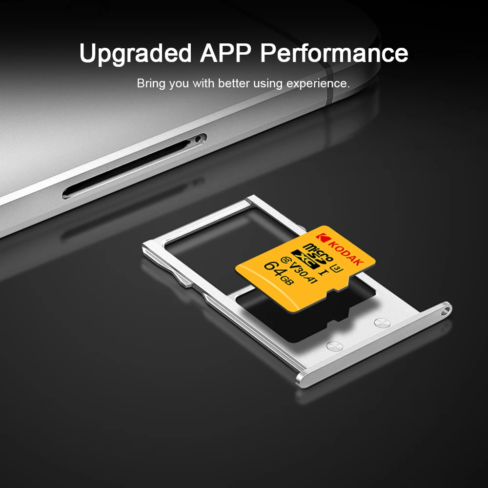 Kodak Micro SD карты 128 ГБ оперативной памяти, 32 Гб встроенной памяти, 64 ГБ 128 ГБ 256 ГБ TF карта Class10 U3 A1 V30 слот для карт памяти 100 МБ/с. чтения Скорость Micro SD карта памяти на 32 ГБ