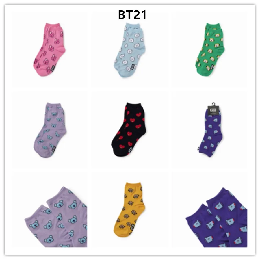 7 шт. новые Kpop BTS Bangtan мальчики BT21 TATA COOKY CHIMMY same милые теплые хлопковые тапочки с